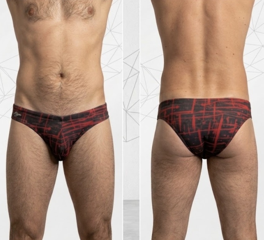 Crimson Drip Swim Bikini