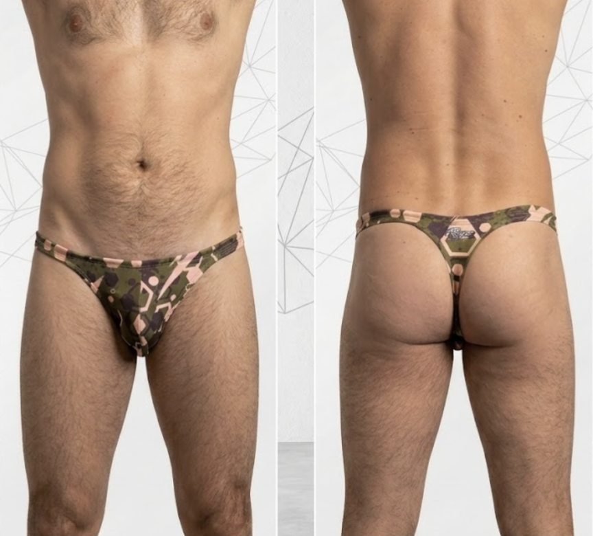Phantom Grid Swim Thong